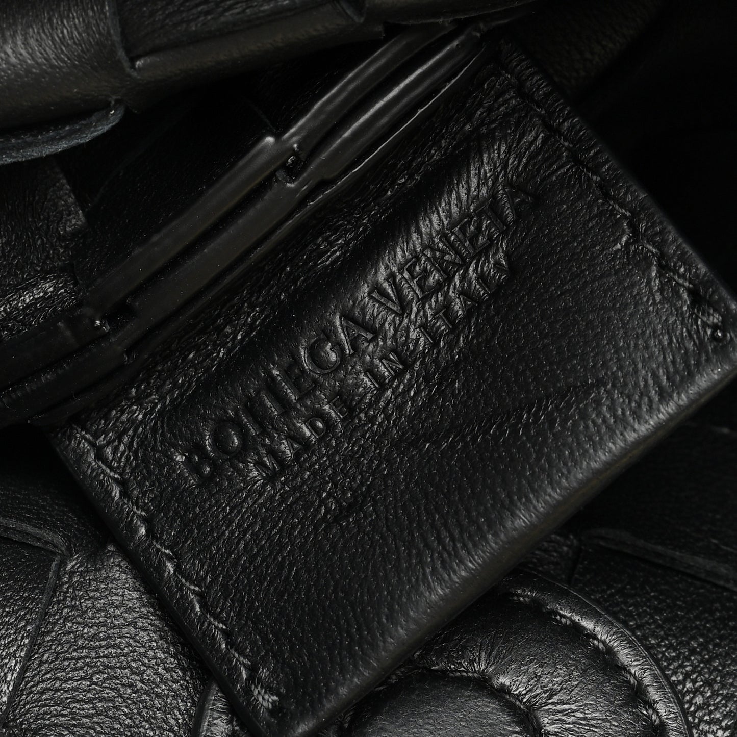 Nappa Intrecciato Mini Sardine Bag Black