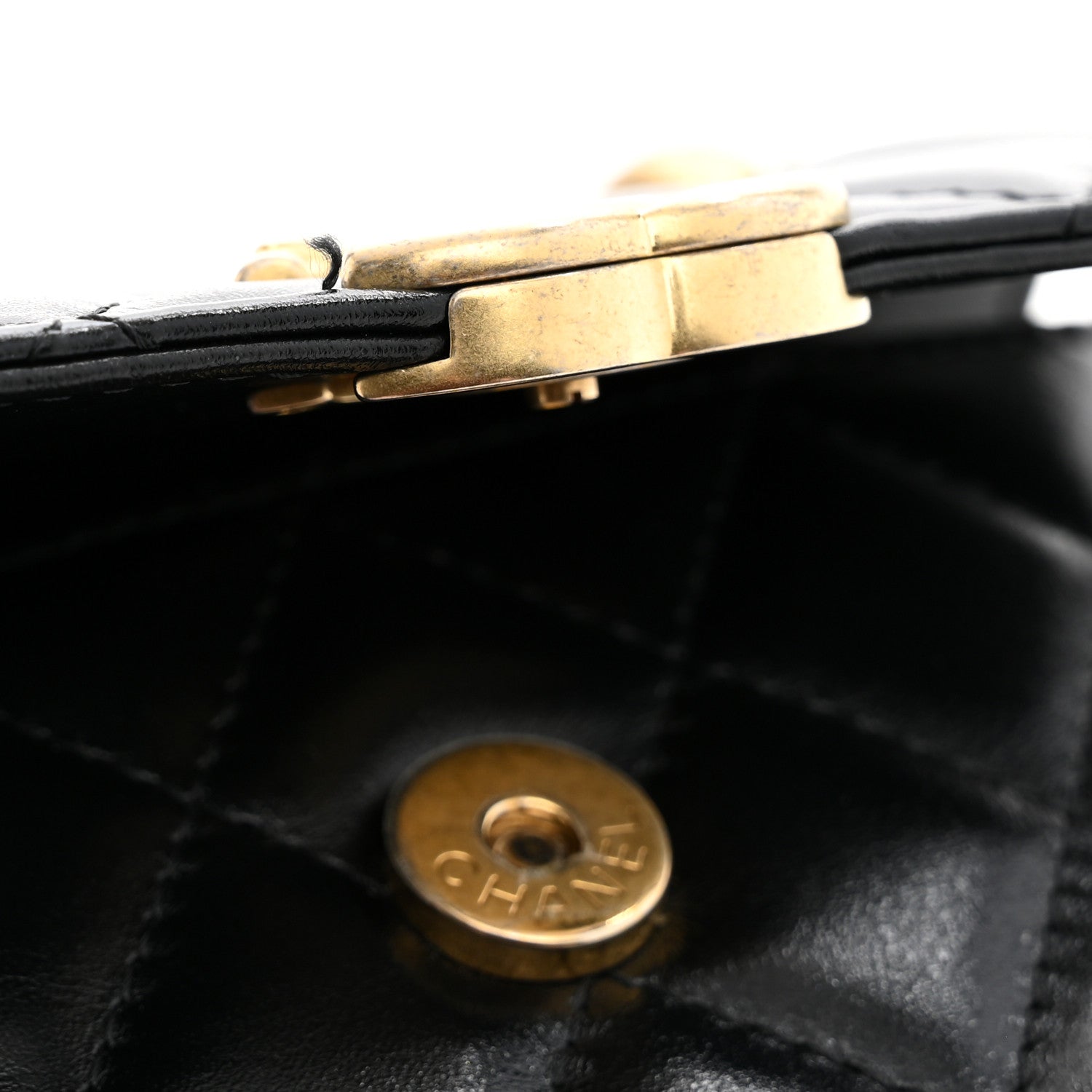 Chanel Calfskin Quilted Perfect Fit Coin Purse With Chain Black 10 of 12