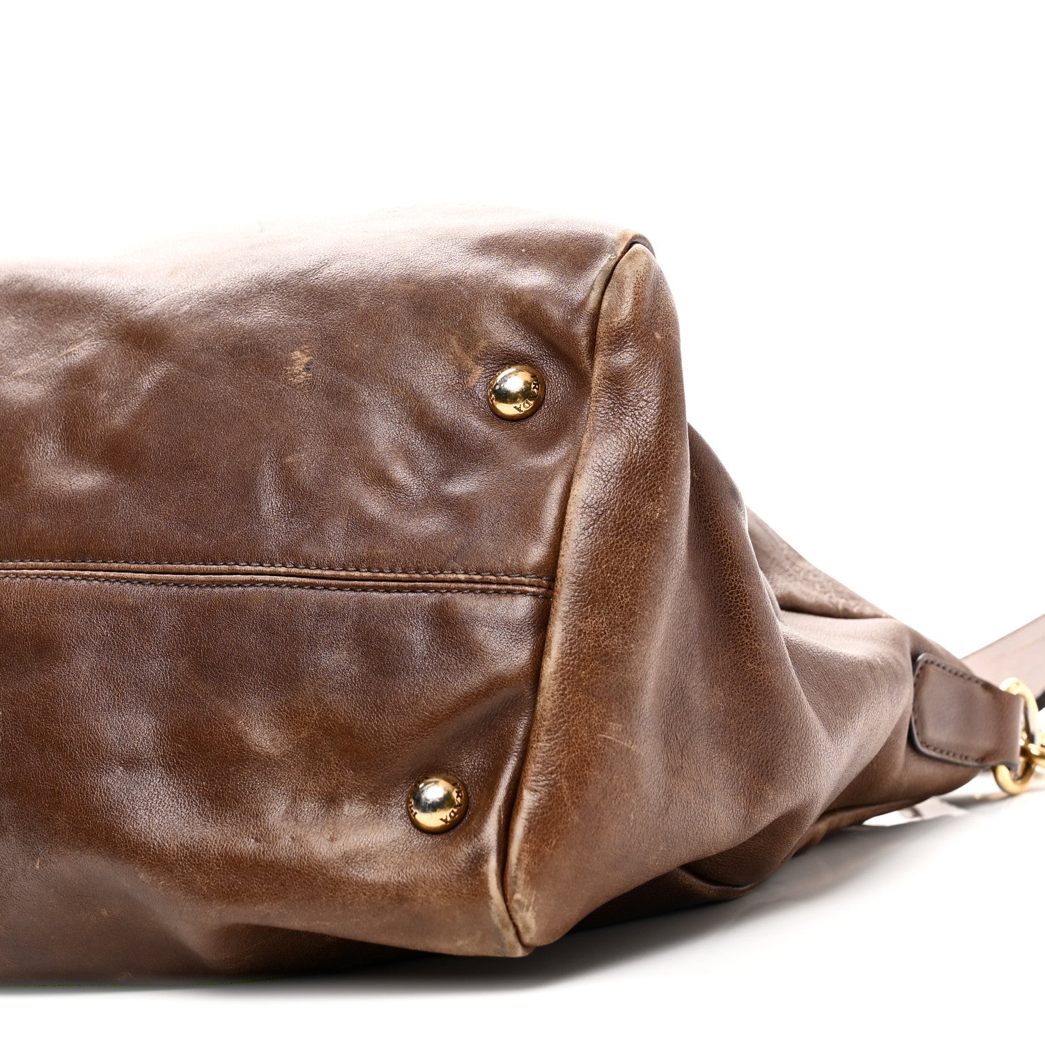 Prada Soft Calf Shopping Tote Brown 9 of 11