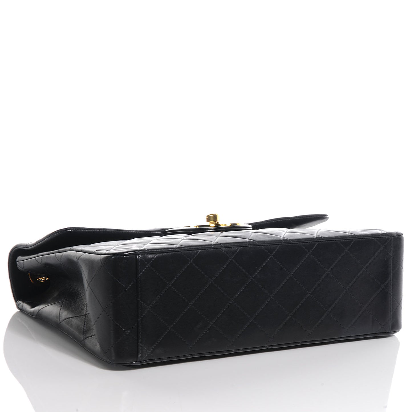 Lambskin XL Jumbo Flap Black