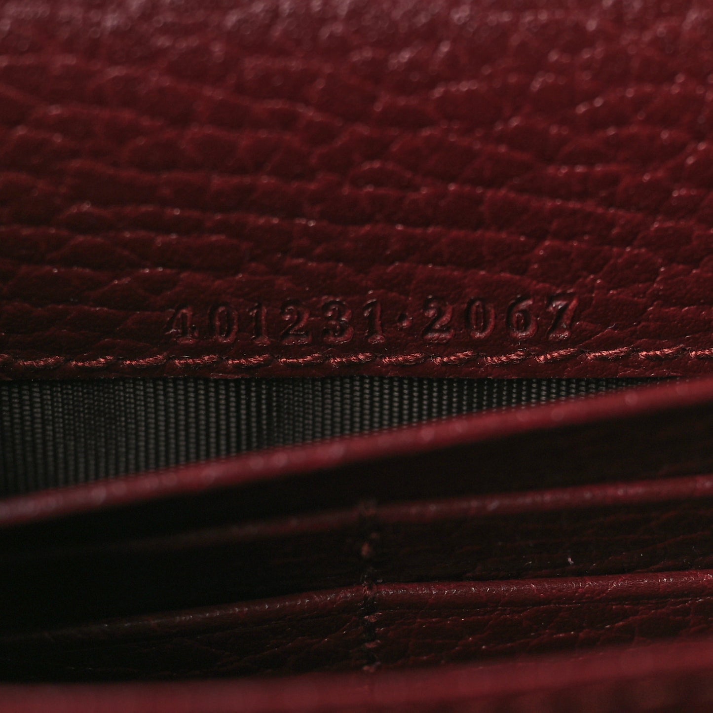 Dollar Calfskin Crystal Mini Dionysus Chain Wallet Vintage Bordeaux