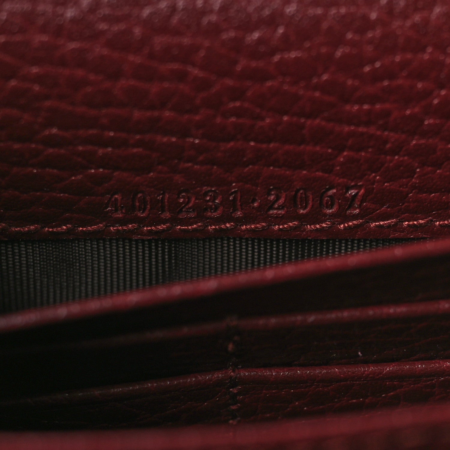 Gucci Dollar Calfskin Crystal Mini Dionysus Chain Wallet Vintage Bordeaux 8 of 11