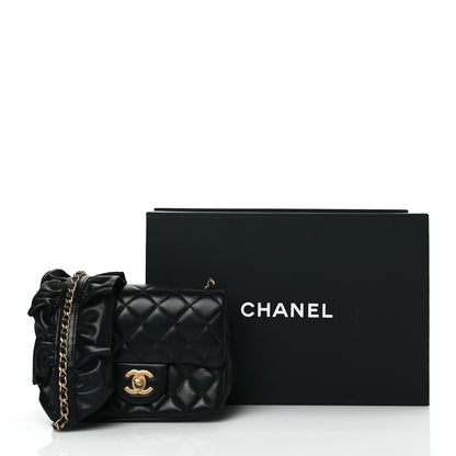 Chanel Lambskin Quilted Mini Romance Square Flap Black 10 of 10