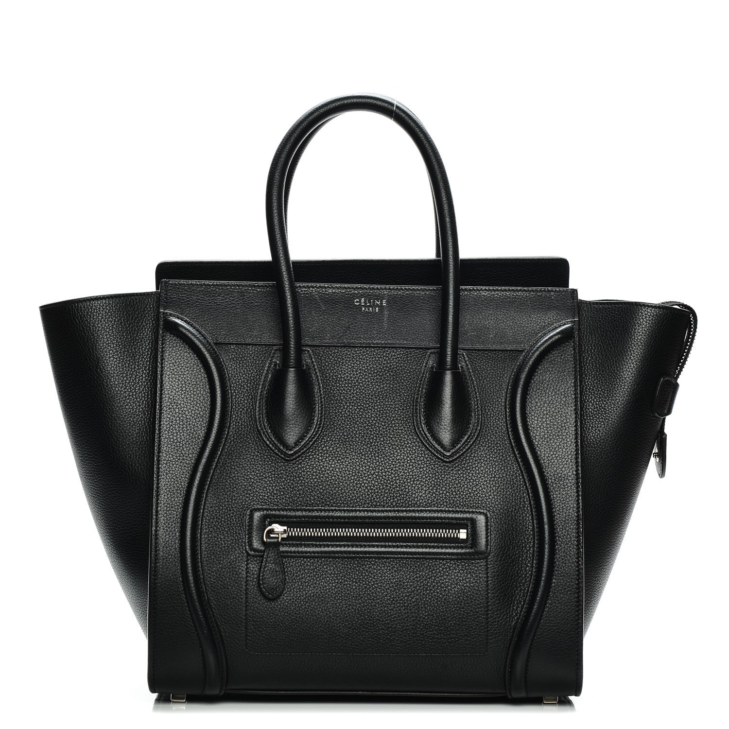 Celine Drummed Calfskin Mini Luggage Black 1 of 8