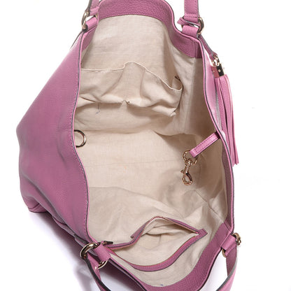 Gucci Pebbled Calfskin Medium Soho Shoulder Bag Fresia Rose 5 of 7