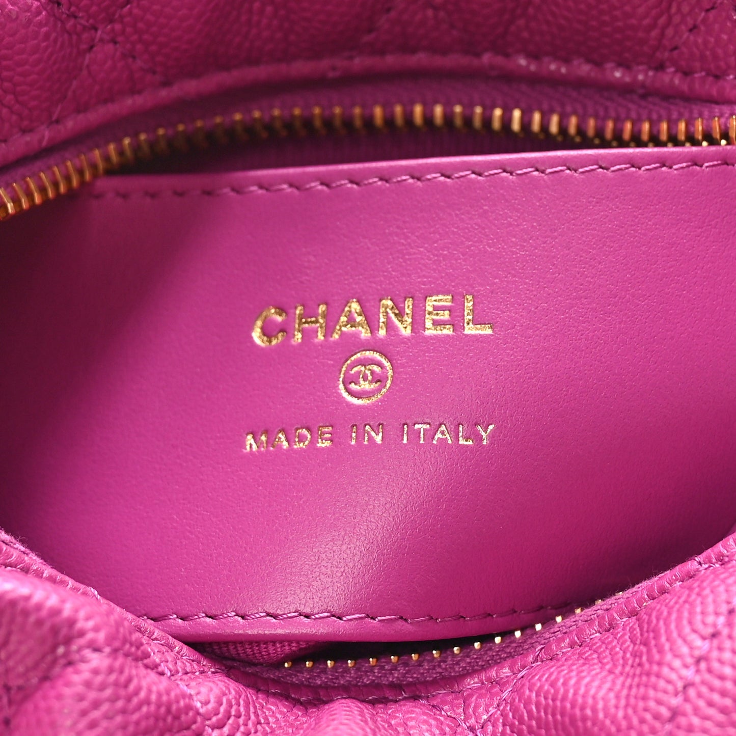 Caviar Quilted Polly Pocket Pouch Hobo Pink