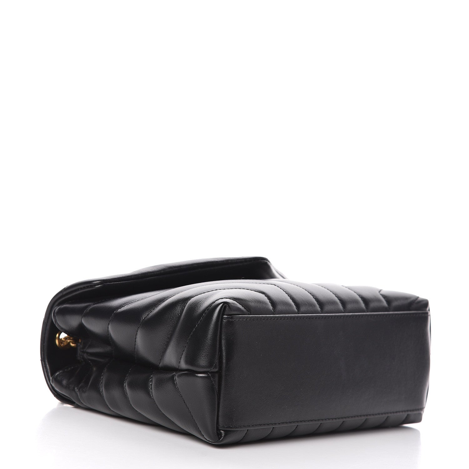 Saint Laurent Calfskin Y Quilted Monogram Small Loulou Chain Satchel Black 4 of 14