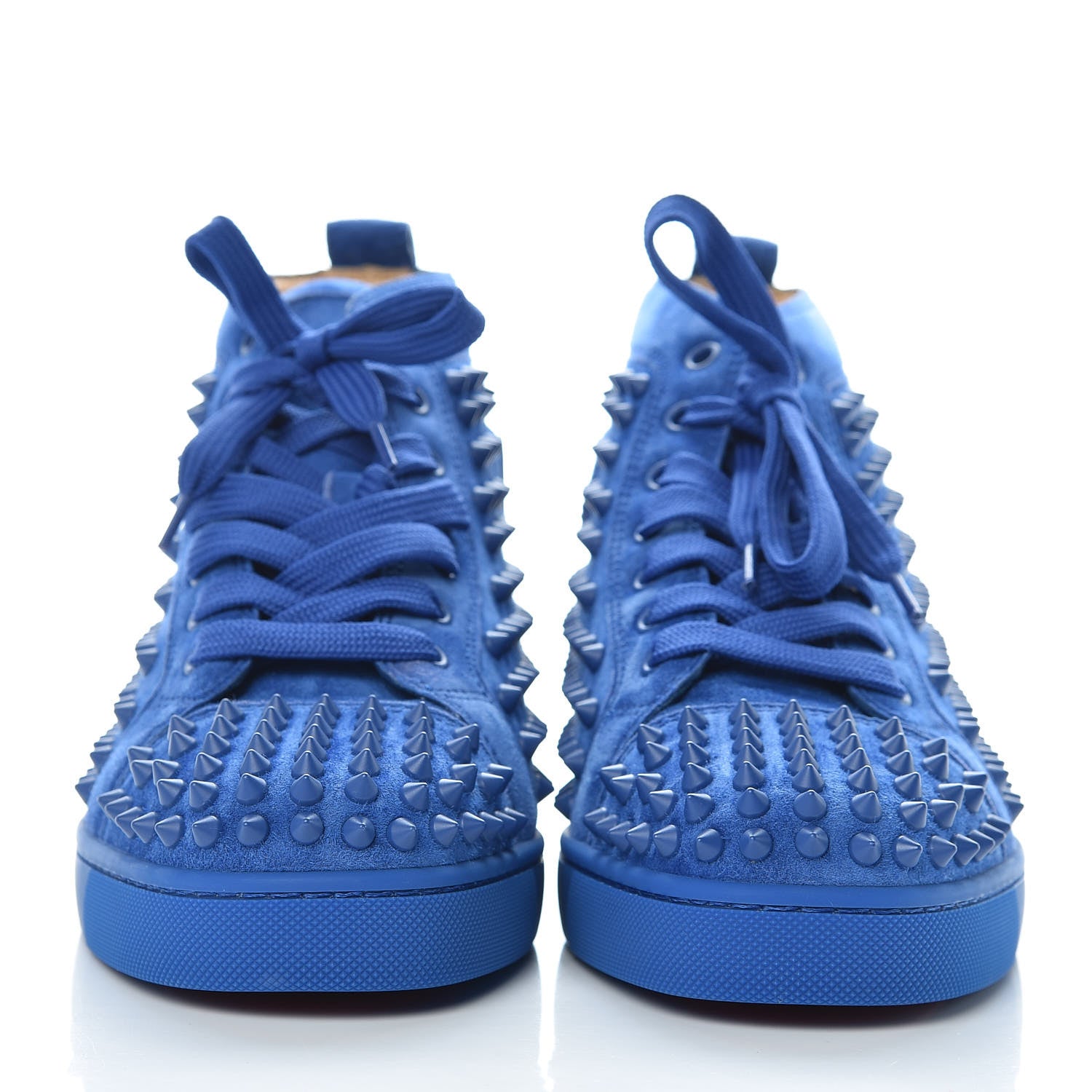 Christian Louboutin Suede Mens Louis Spikes Flat Sneakers 39 Azzurro 2 of 11