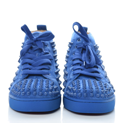 Christian Louboutin Suede Mens Louis Spikes Flat Sneakers 39 Azzurro 2 of 11