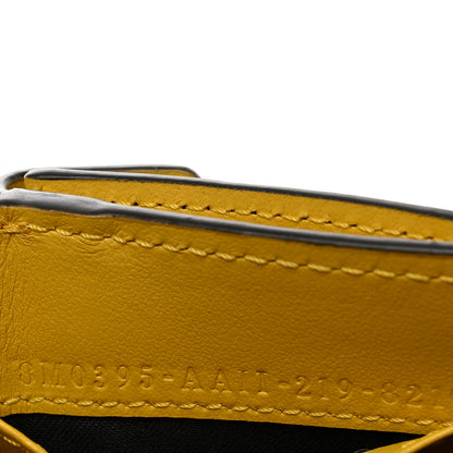 Fendi Vitello Liberty F is Fendi Bi-Color FF 1974 Embossed Micro Tri-Fold Envelope Wallet Maya Black Sunflower 6 of 10