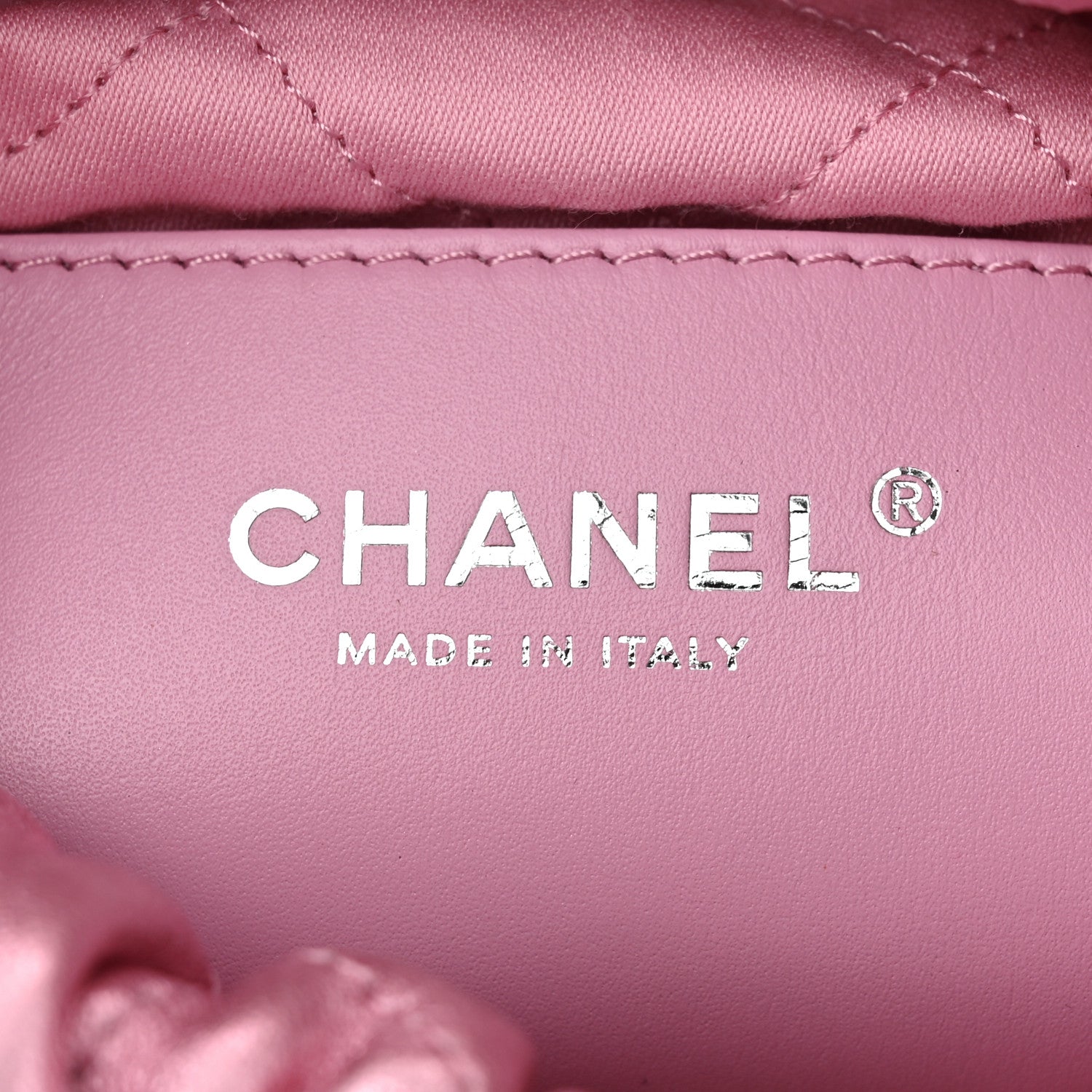 Chanel Metallic Lambskin Lacquered Monochrome Quilted Mini Chanel 22 Pink 6 of 10