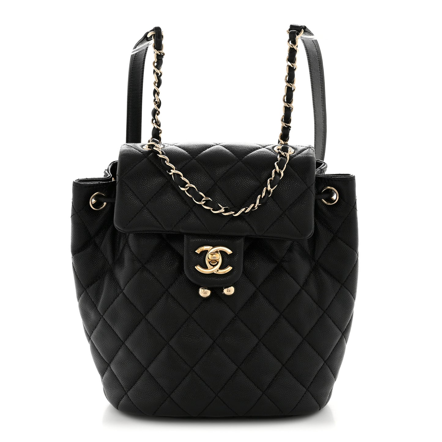Caviar Quilted Mini Urban Spirit Backpack Black