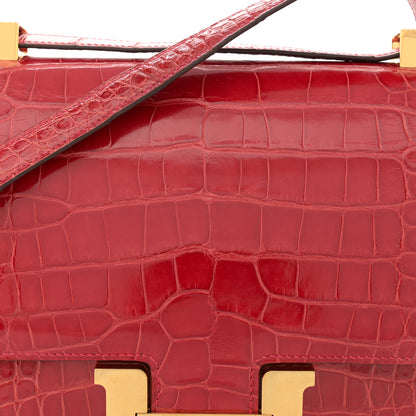 Hermes Shiny Alligator Constance 24 Braise 9 of 15