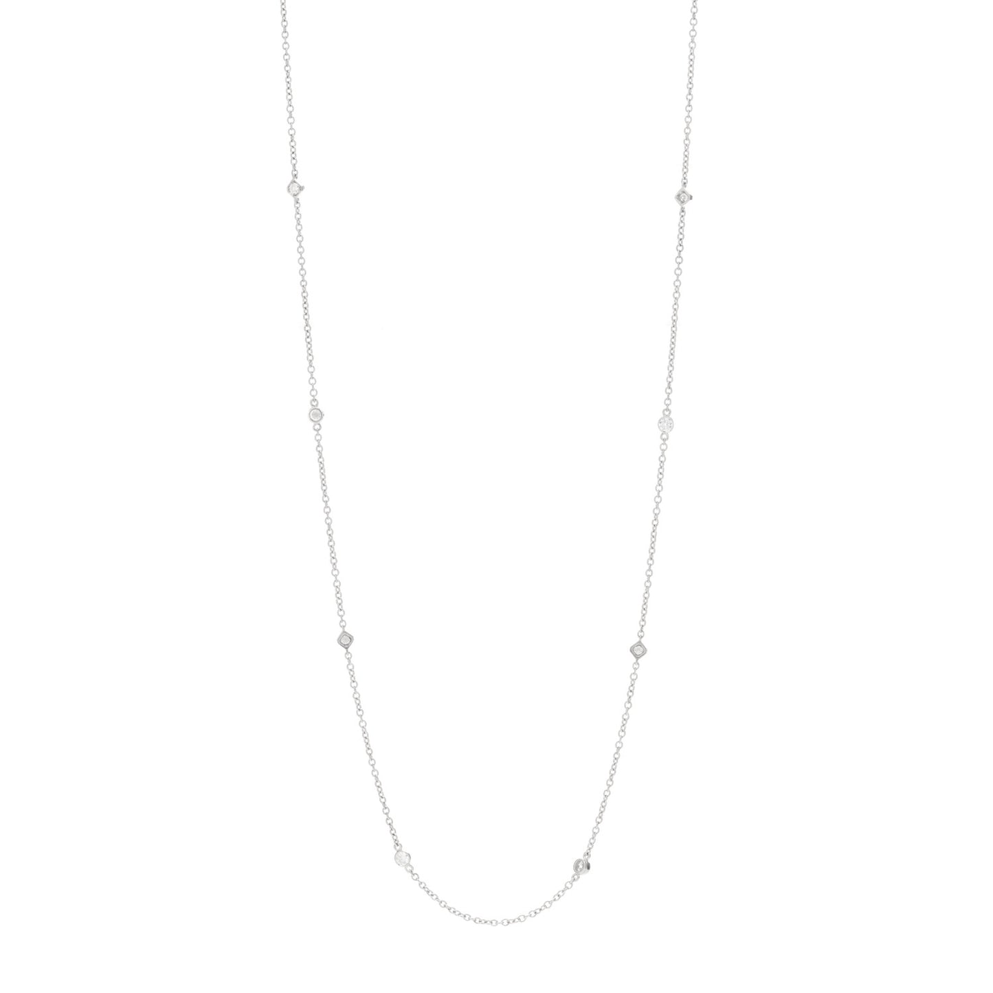 Platinum Diamond 1.10ctw Elsa Peretti Chain Necklace 36"