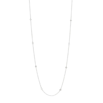 Tiffany Platinum Diamond 1.10ctw Elsa Peretti Chain Necklace 36" 1 of 3