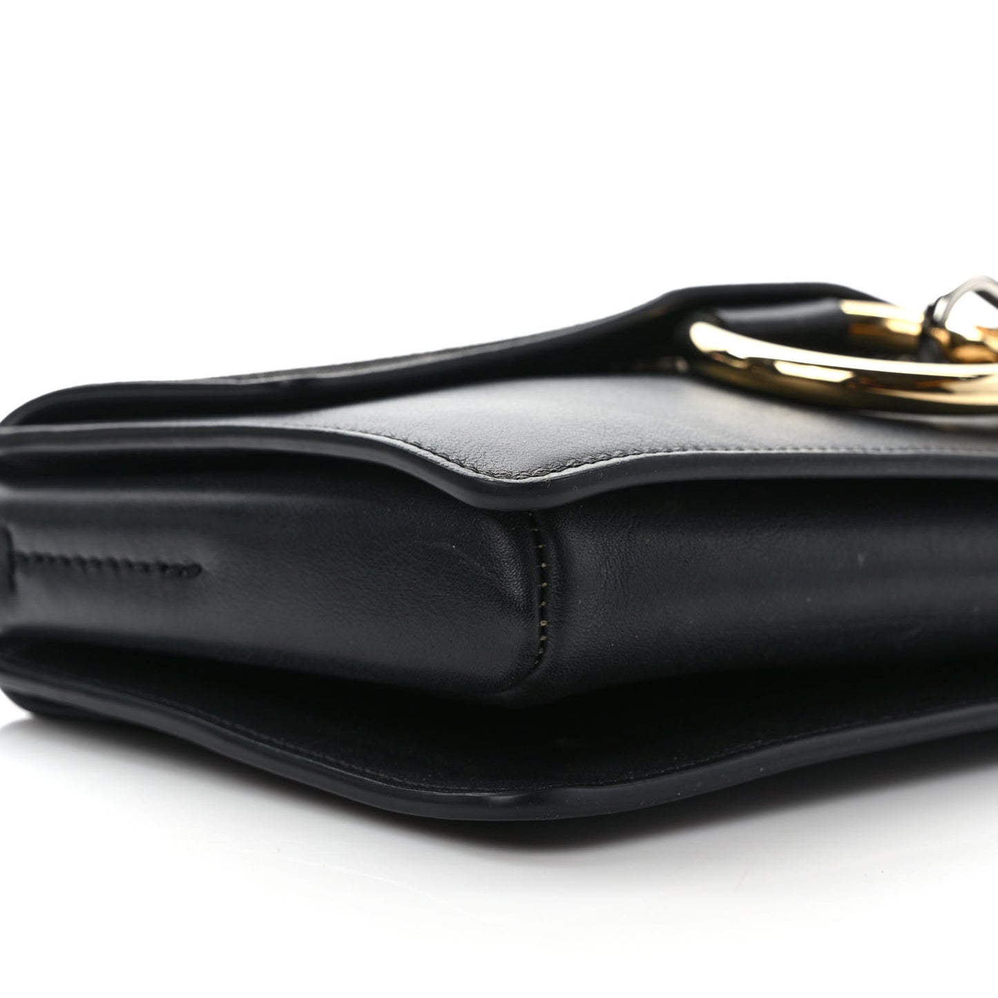 Suede Calfskin Small Faye Shoulder Bag Black
