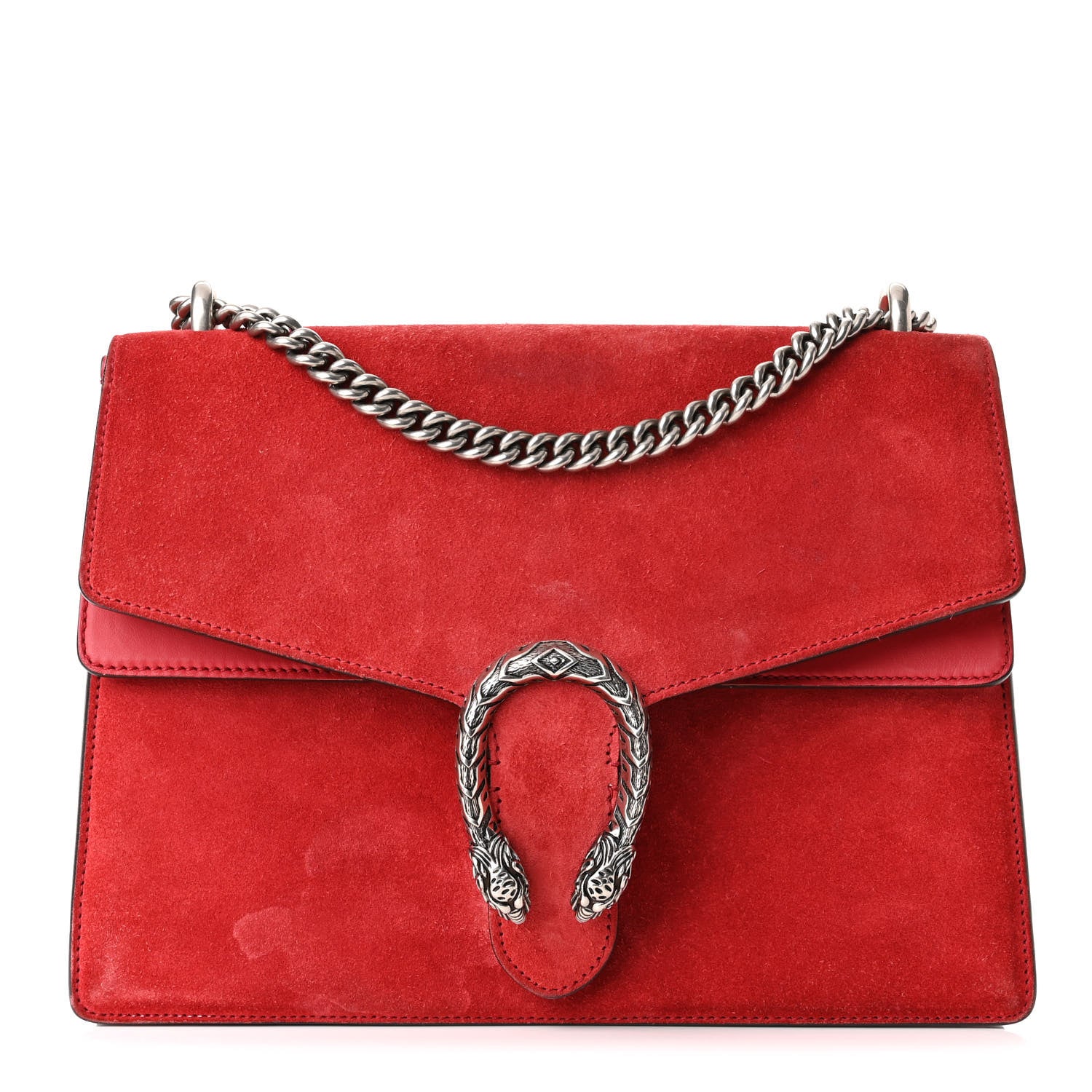 Gucci Suede Vitello Velvet Medium Dionysus Shoulder Bag Vulcanic Red 1 of 12