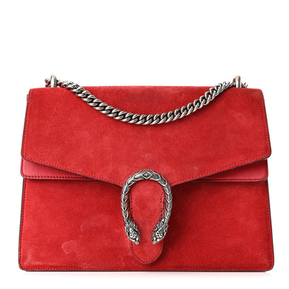 Gucci Suede Vitello Velvet Medium Dionysus Shoulder Bag Vulcanic Red 1 of 12