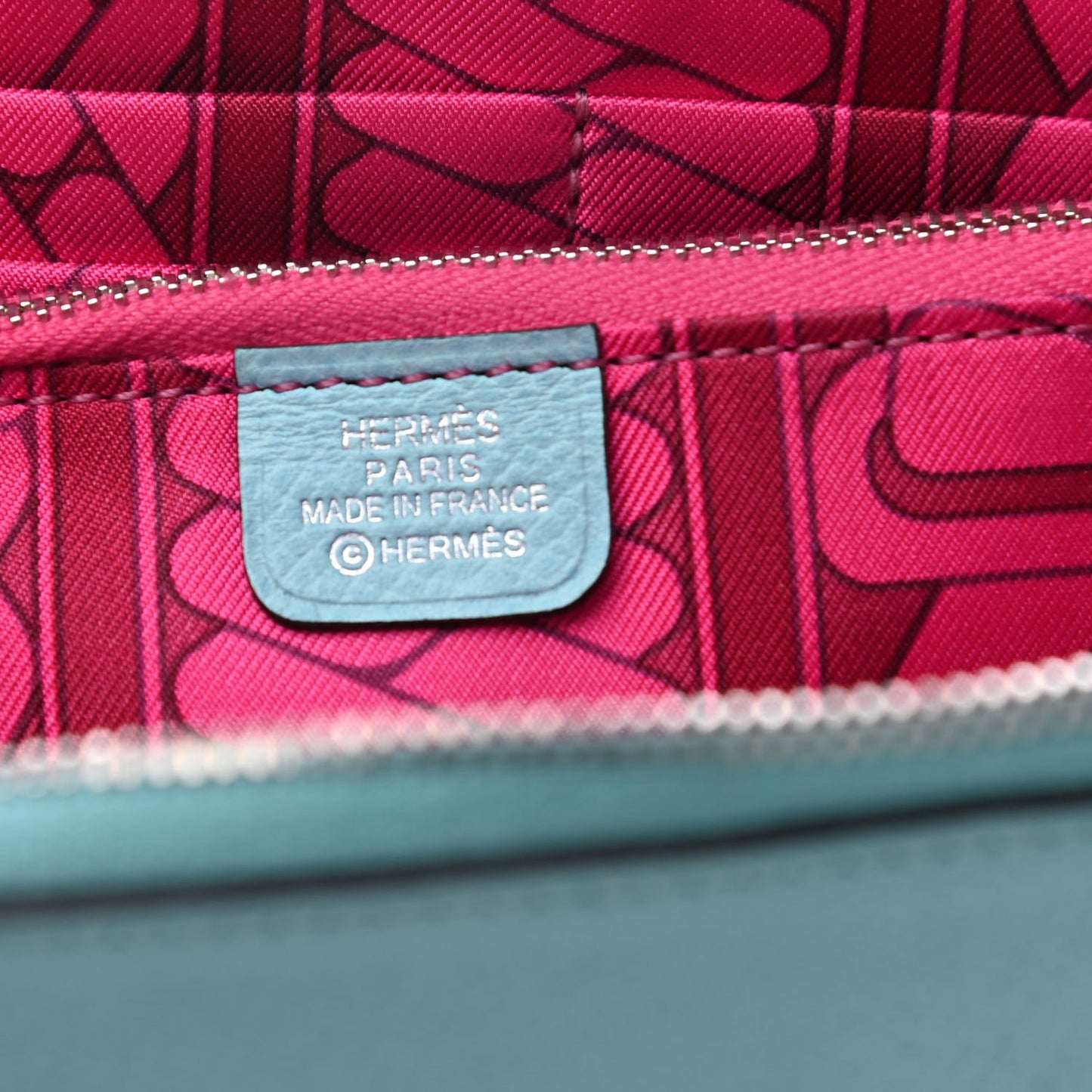 Epsom Silk'In Wallet Bleu Atoll Rose Tyrien
