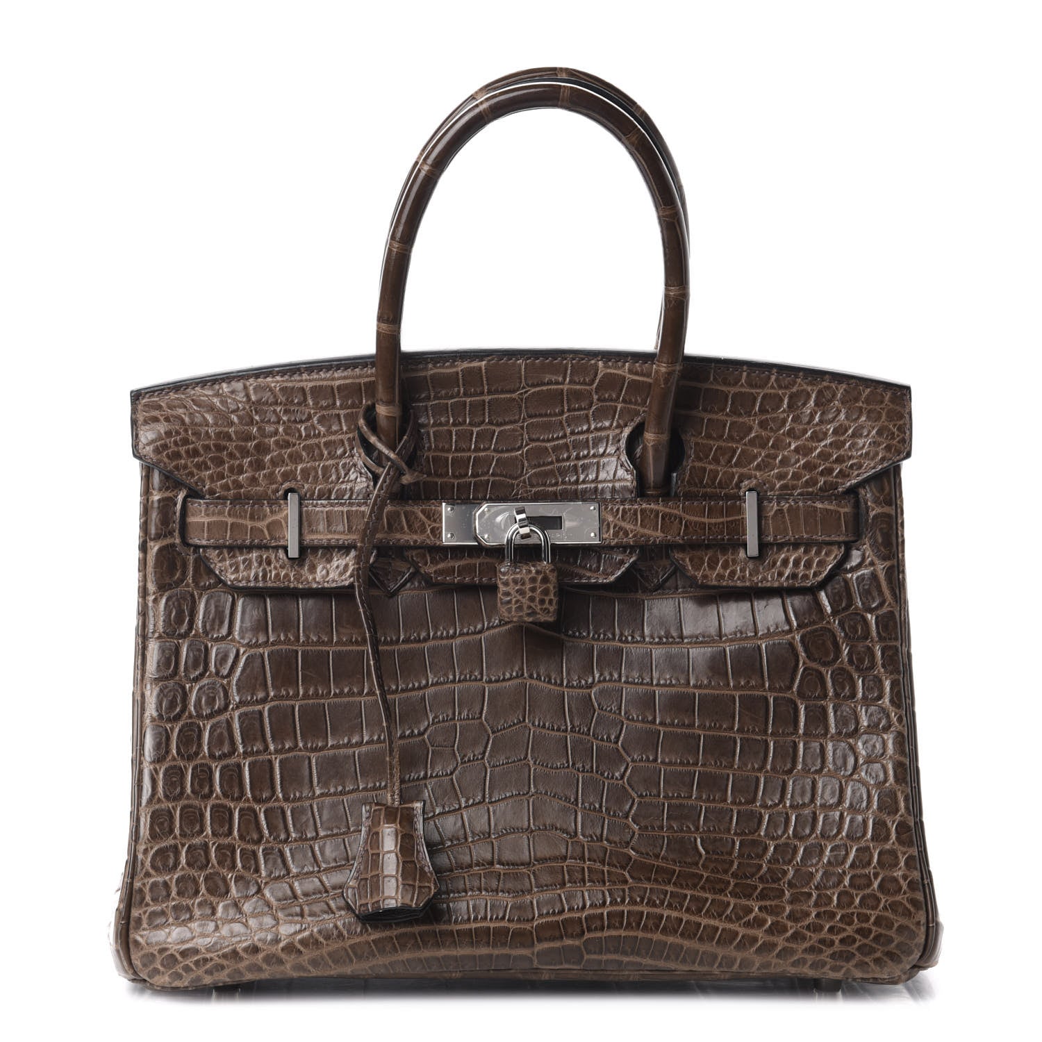 Hermes Matte Niloticus Crocodile Birkin 30 Gris Elephant 1 of 38