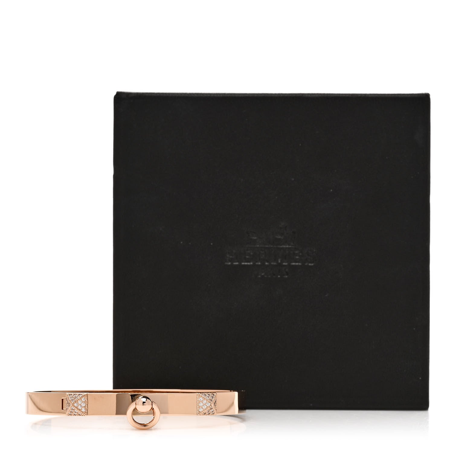 Hermes 18K Rose Gold Diamond PM Collier De Chien Bracelet SH 4 of 4