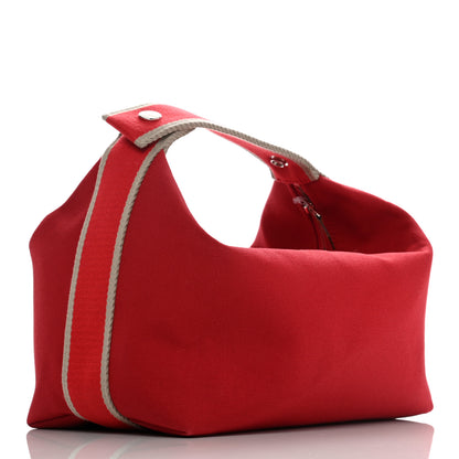 Hermes Canvas Large Bride-A-Brac Pouch Rouge 3 of 13