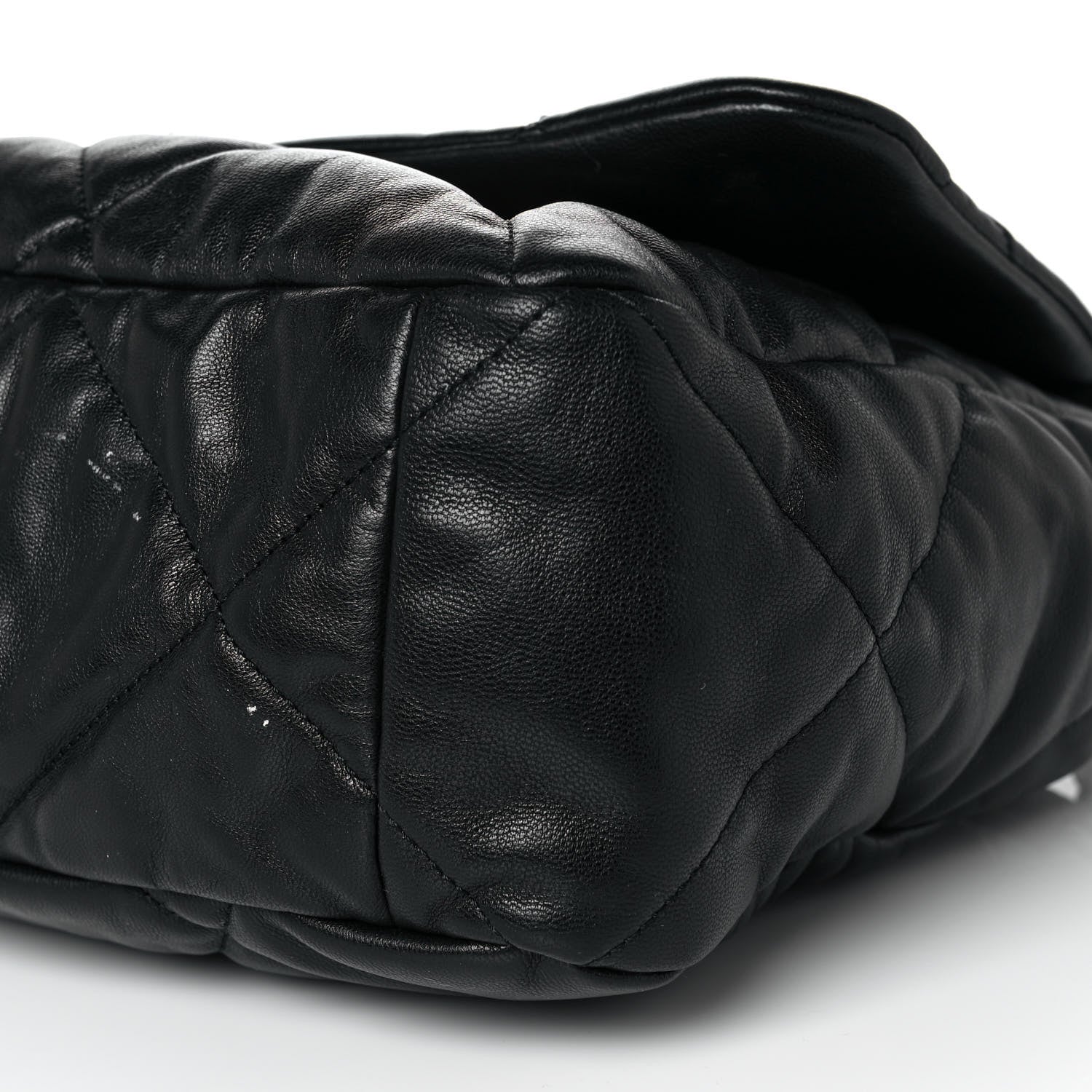 Chanel Goatskin Quilted Maxi Chanel 19 Flap Black 9 of 13
