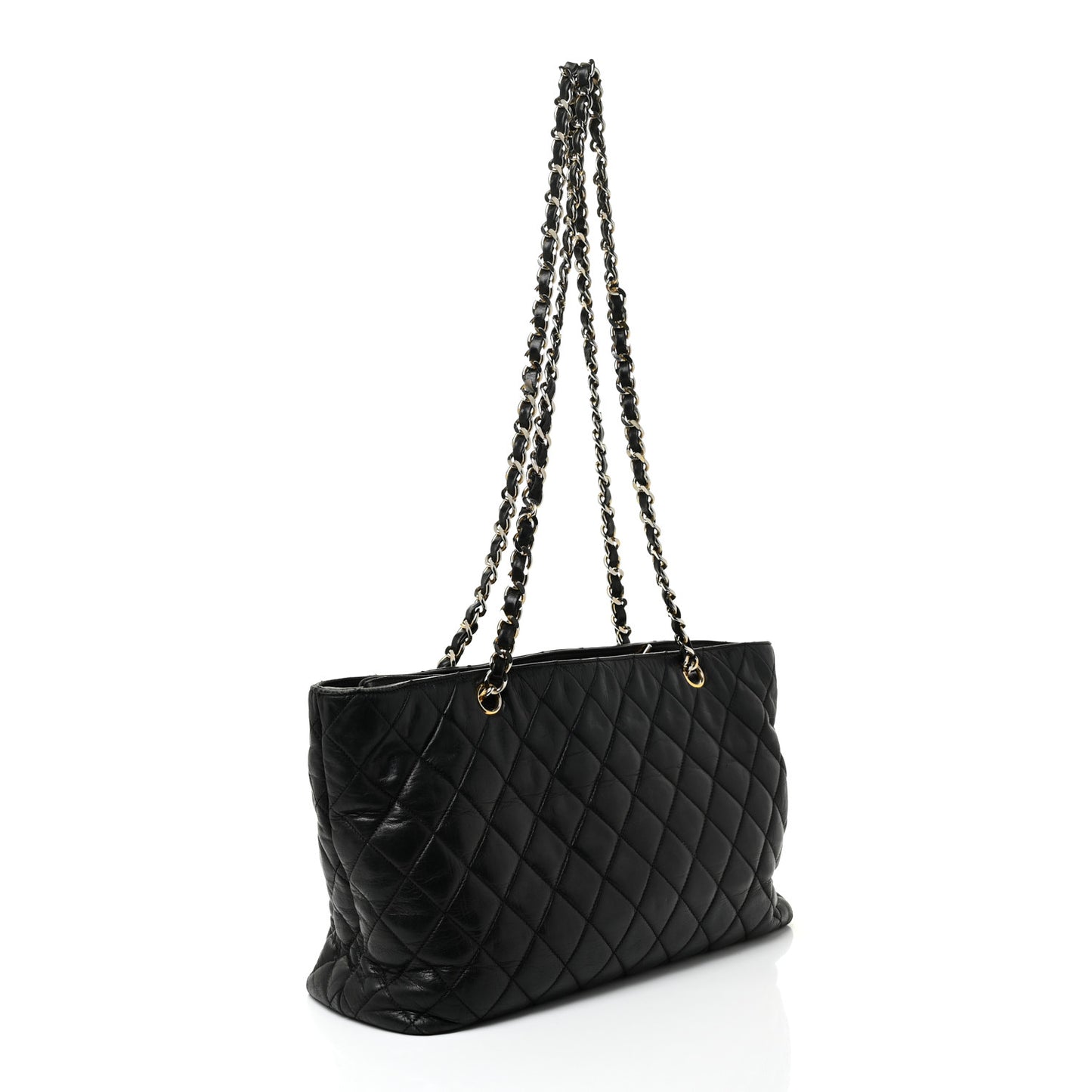 Lambskin Quilted Tote Black