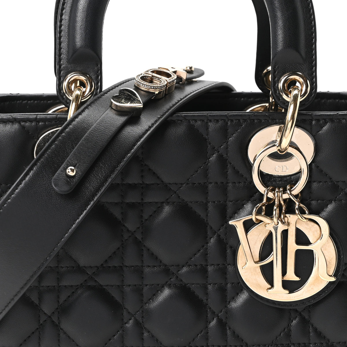 Lambskin Cannage Small My ABCDior Lady Dior Black