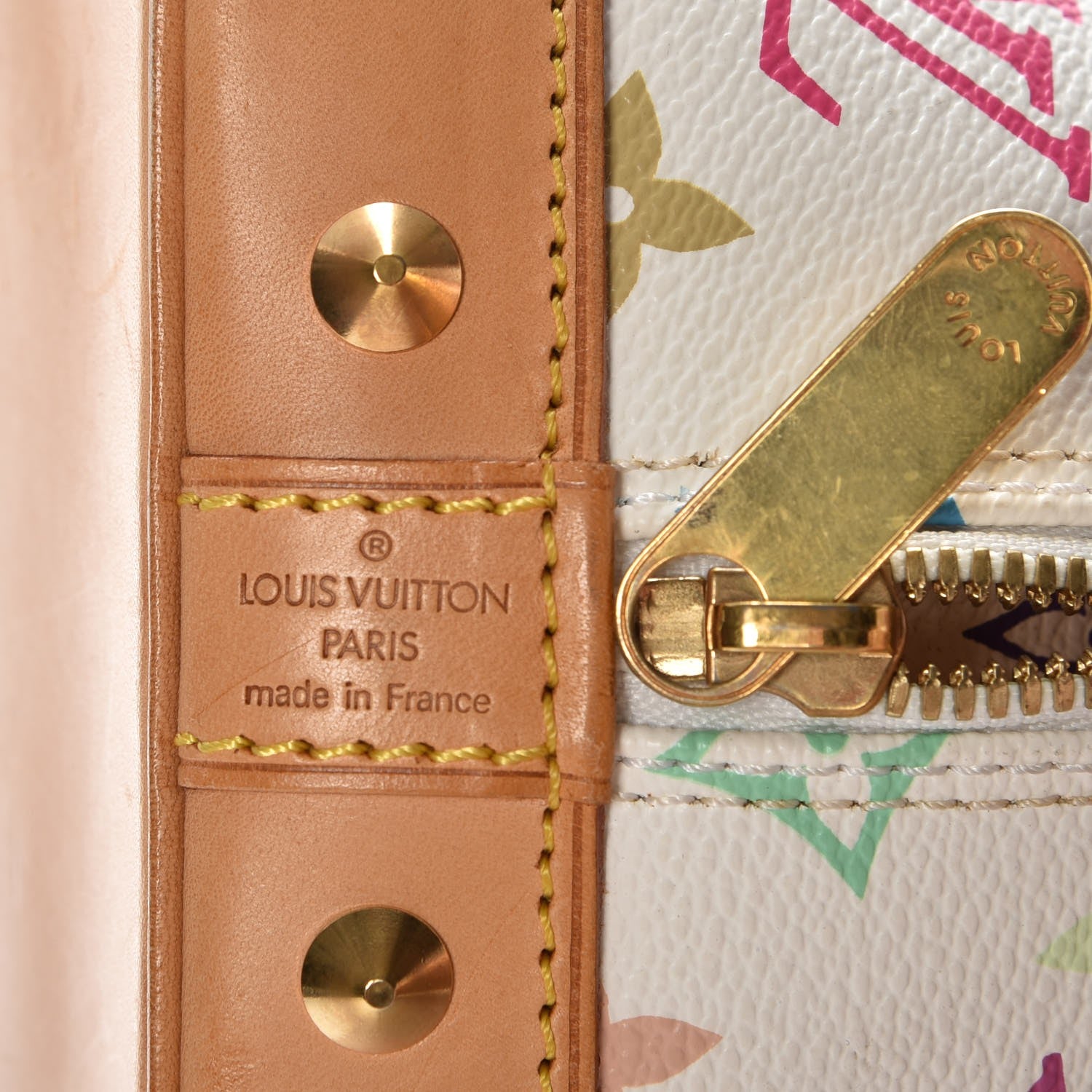 Louis Vuitton Monogram Multicolor Alma White 6 of 10