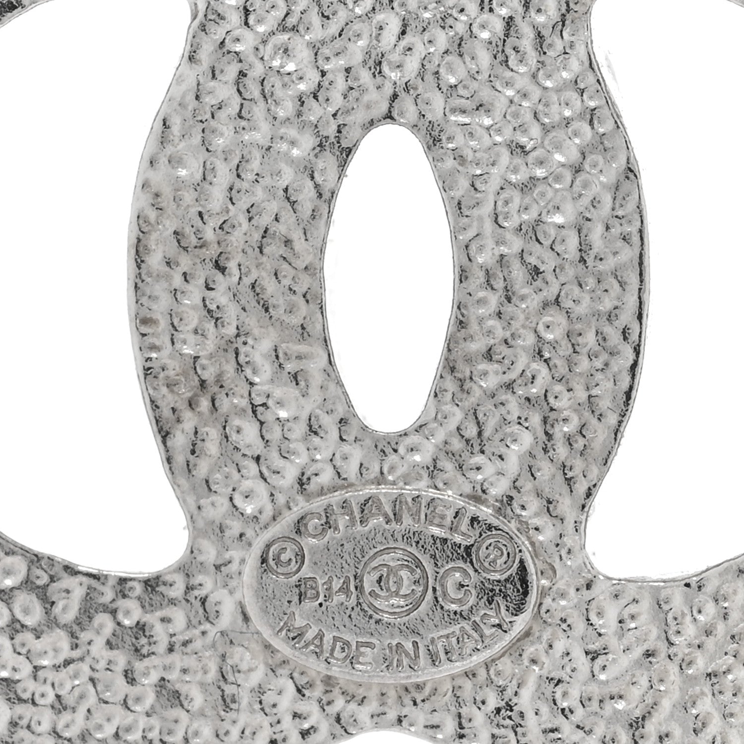 Chanel Baguette Crystal CC Earrings Silver 4 of 4
