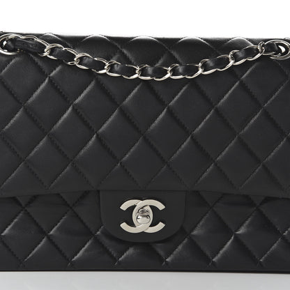 Chanel Lambskin Quilted Medium Double Flap Black 11 of 11