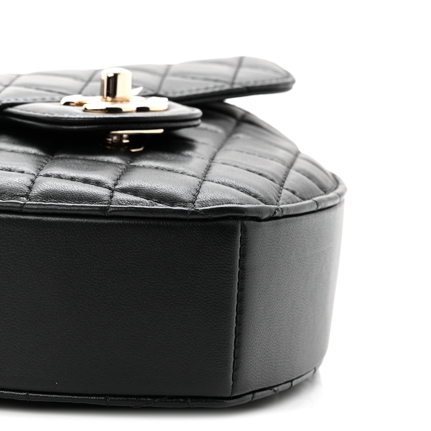 Chanel Lambskin Quilted Large CC In Love Heart Bag Black 9 of 10