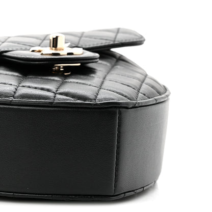 Chanel Lambskin Quilted Large CC In Love Heart Bag Black 9 of 10