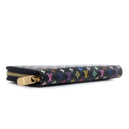 Louis Vuitton Monogram Multicolor Zippy Wallet Black Violet 4 of 8