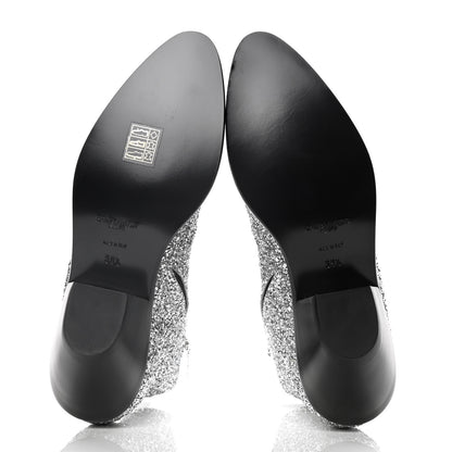 Saint Laurent Glitter Calfskin West 45 Boots 36.5 Silver 7 of 10