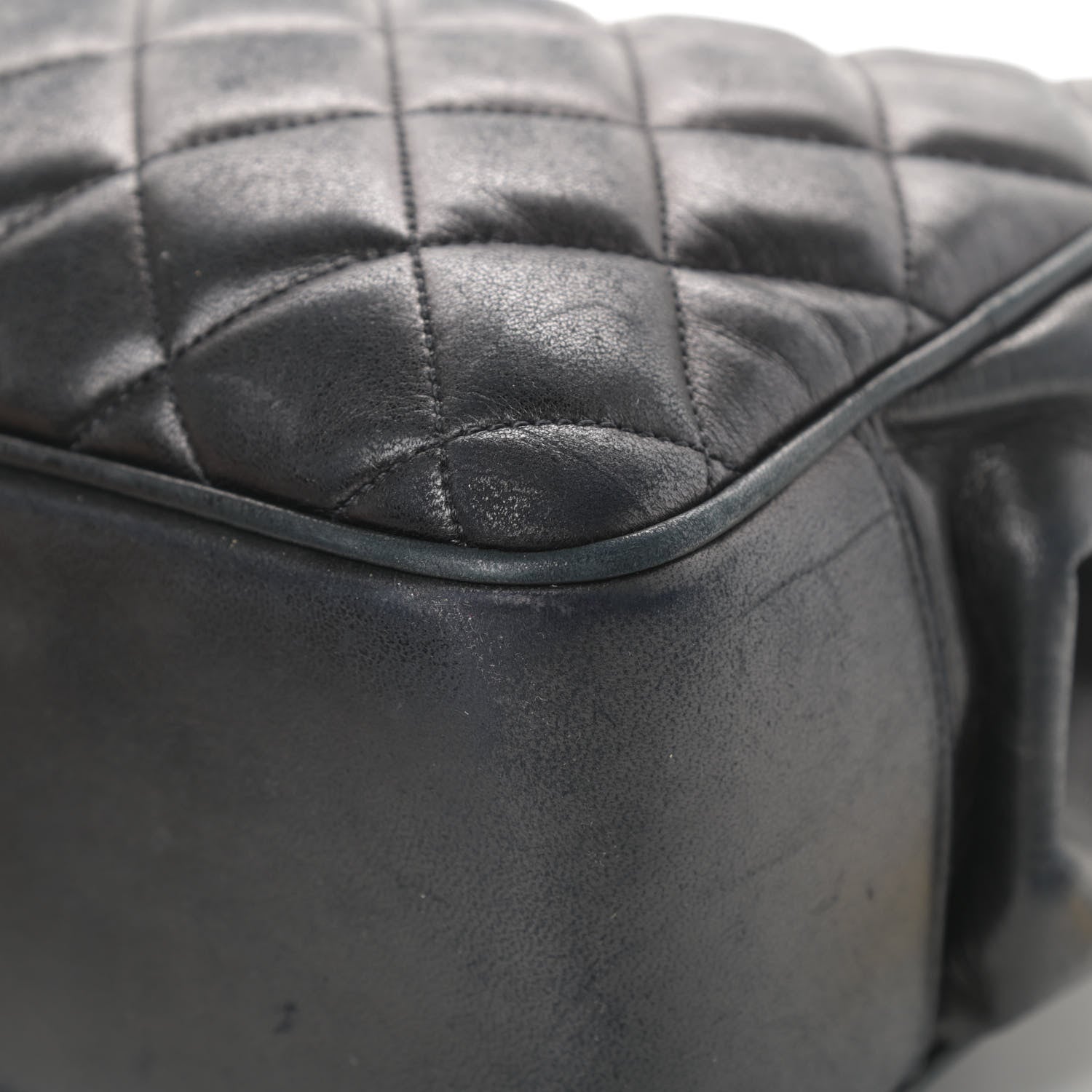 Chanel Lambskin Quilted Shopping Tote Black 12 of 18