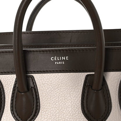 Celine Calfskin Suede Nano Tri-Color Luggage Cream 7 of 10