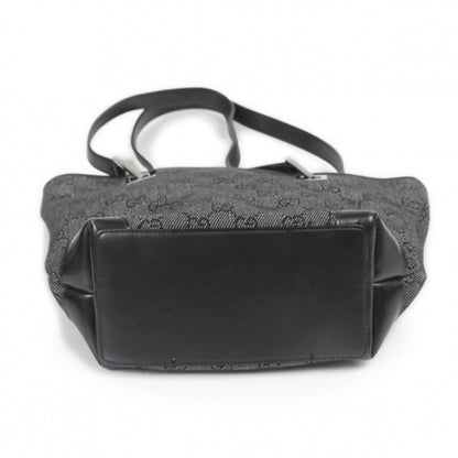 Gucci Denim Monogram Bucket Tote 3 of 9