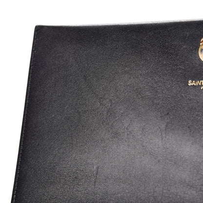 Saint Laurent Smooth Calfskin Medium Classic Monogram Kate Tassel Satchel Black 9 of 9