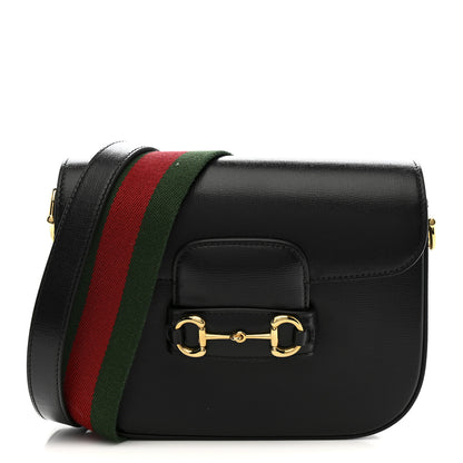 Gucci Azalea Calfskin Web Mini Horsebit 1955 Shoulder Bag Black 1 of 12
