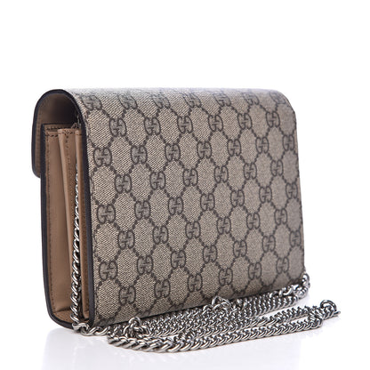 Gucci GG Supreme Monogram Mini Dionysus Chain Wallet Beige Taupe 3 of 13