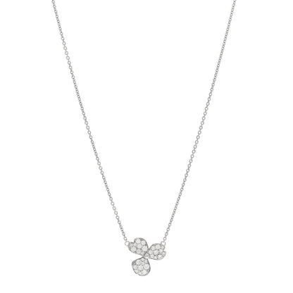 Tiffany Platinum Diamond Paper Flowers Pave Pendant Necklace 1 of 4
