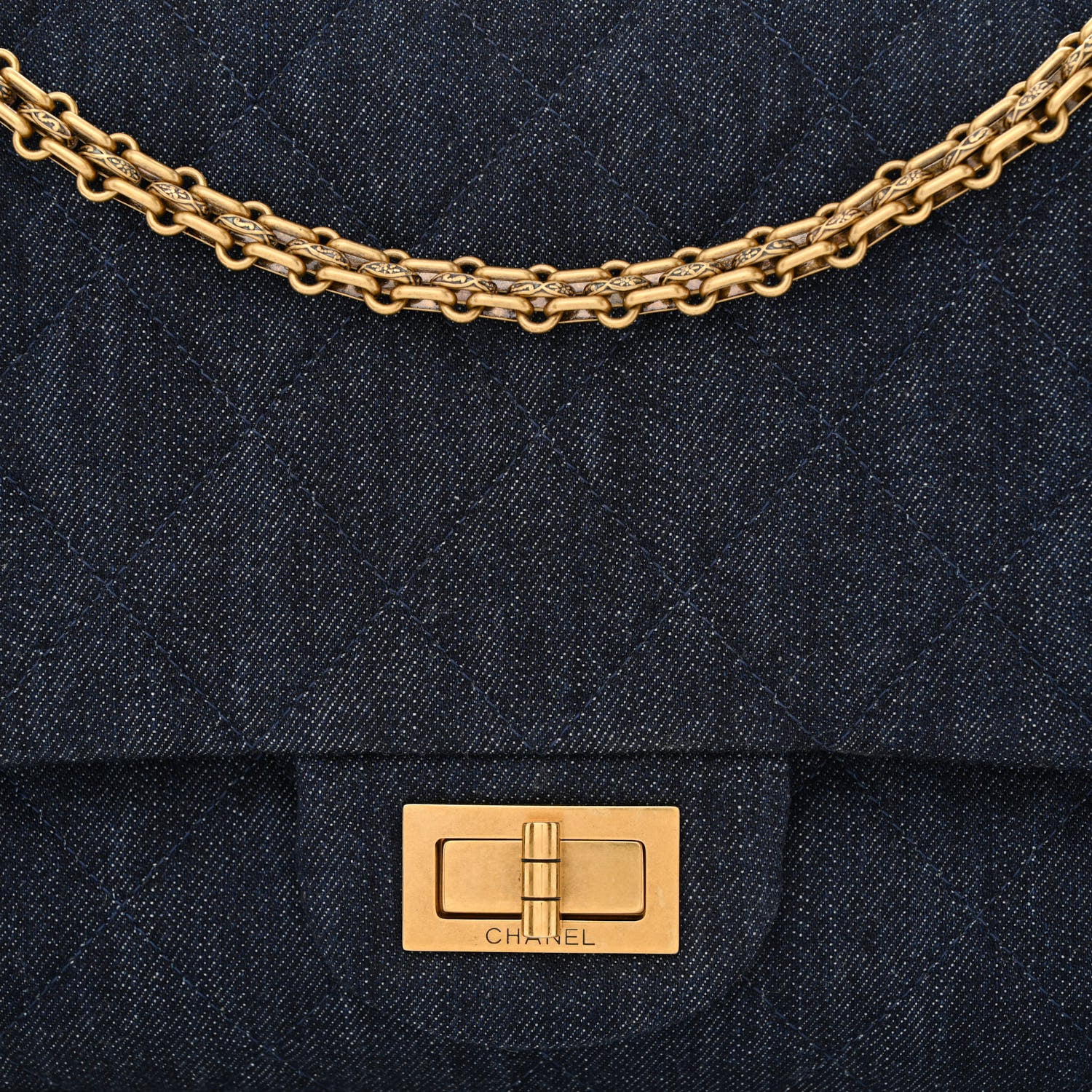 Chanel Denim Quilted 2.55 Reissue 225 Flap Dark Blue 8 of 10