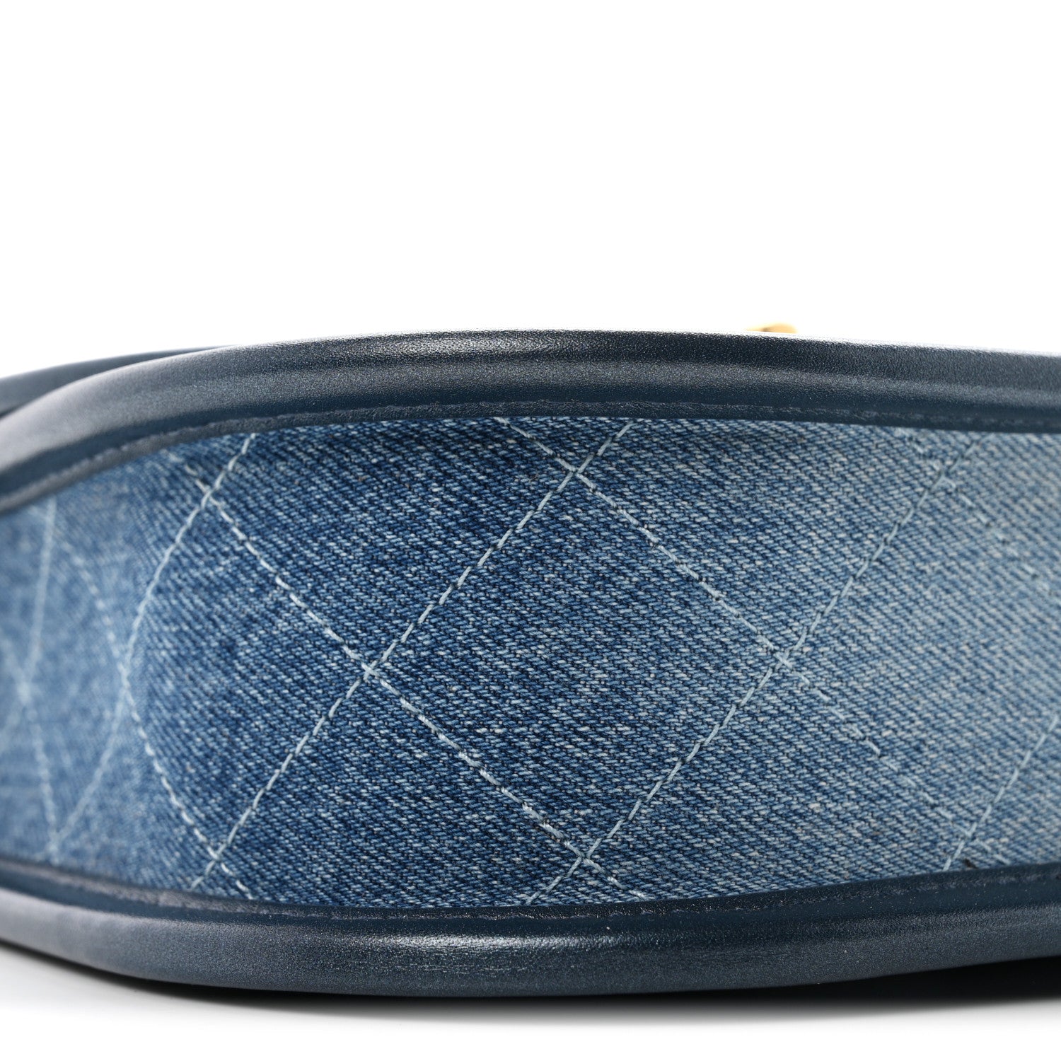 Chanel Washed Denim Quilted Small Messenger Flap Blue 9 of 11