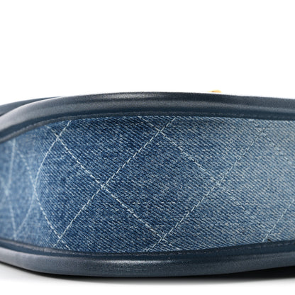 Chanel Washed Denim Quilted Small Messenger Flap Blue 9 of 11