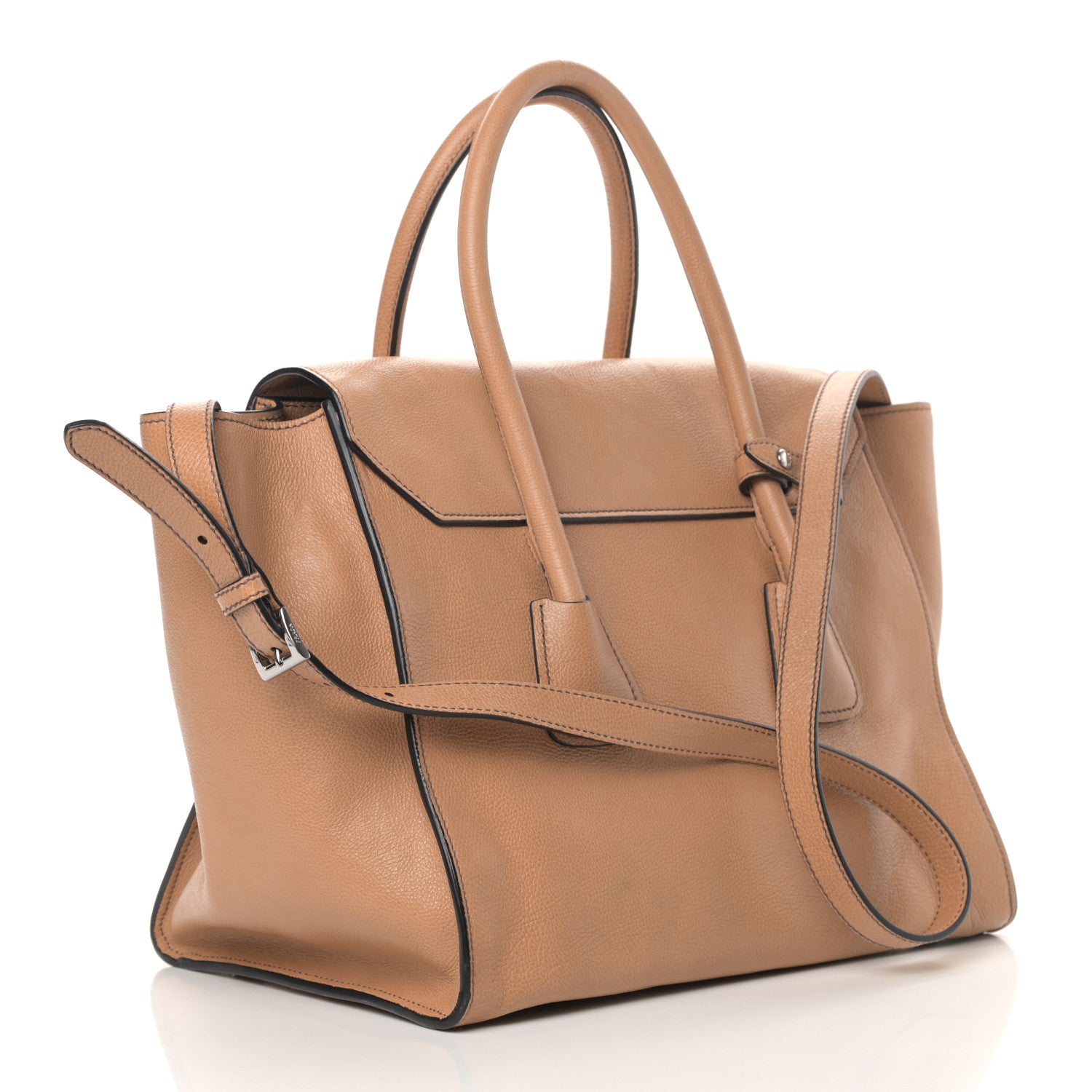 Prada Glace Calf Large Twin Pocket Tote Naturale 3 of 11