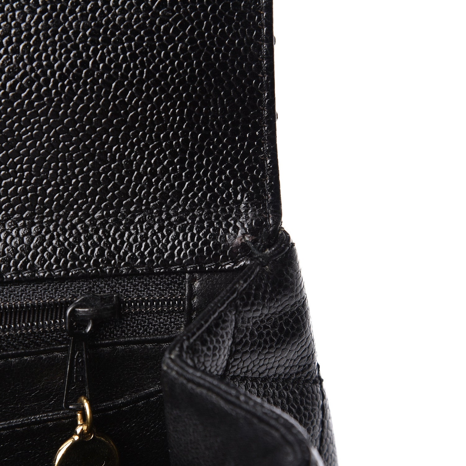 Chanel Caviar Quilted Jumbo Kelly Flap Black 13 of 20
