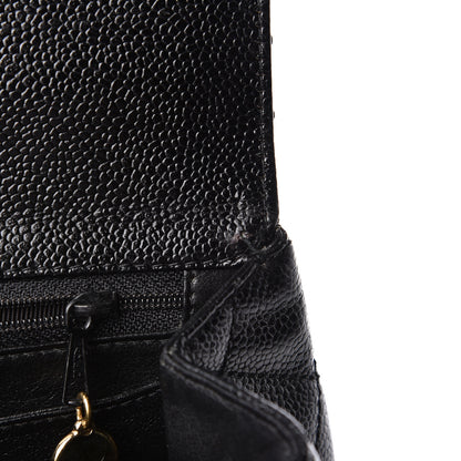 Chanel Caviar Quilted Jumbo Kelly Flap Black 13 of 20