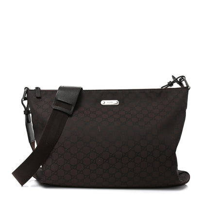 Gucci Nylon Monogram Messenger Bag  Dark Brown 1 of 9